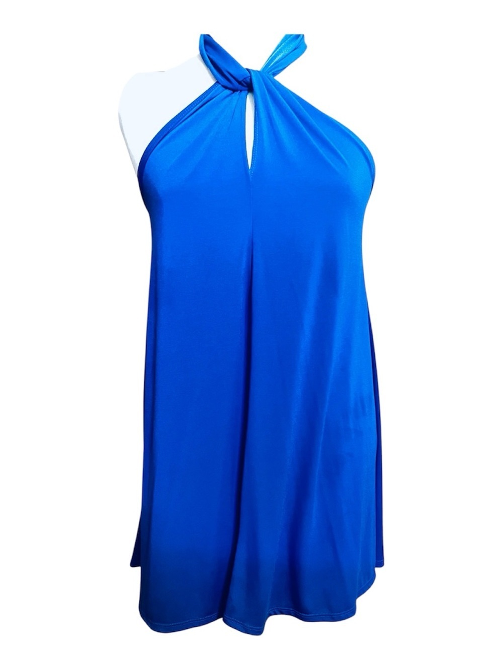 VENUS Royal Blue Halter Mini Dress, size Medium - Picture 2 of 6
